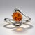 Anello in oro con Zaffiro Arancione Ban Ka Cha