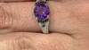 Anillo en plata con Amatista de Zambia