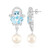 Boucles d'oreilles en argent et Perle blanche de culture d'eau douce