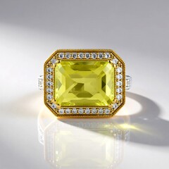 Anello in argento con Quarzo Ouro Verde (Dallas Prince Designs)