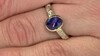 Gouden ring met een AAA tanzaniet (CIRARI)