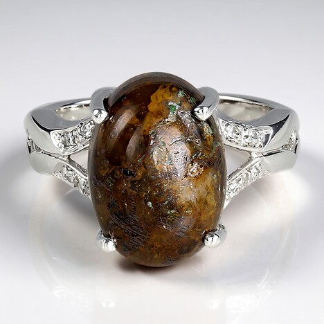 Anello in argento con Quarzo Dinosauro