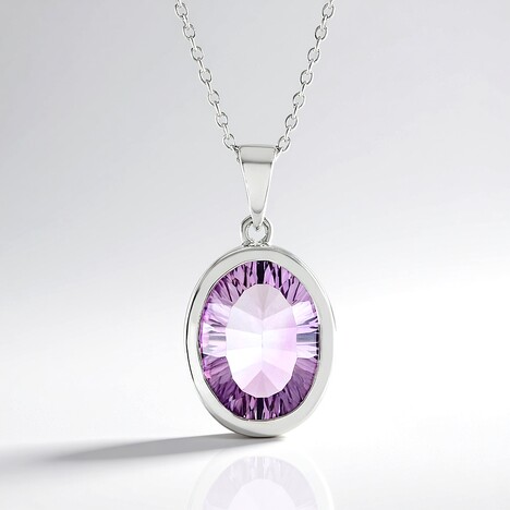Collana in argento con Ametista Rose de France