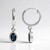 Boucles d'oreilles en argent et Topaze bleu de Londres