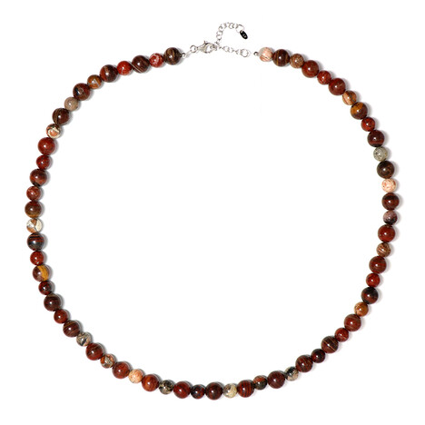 Collier en argent et Jaspe arc-en-ciel