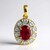 Ciondolo in oro con Rubellite Nigeriana (Mark Kaufman)