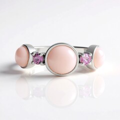 Anello in argento con Opale Rosa (KM by Juwelo)