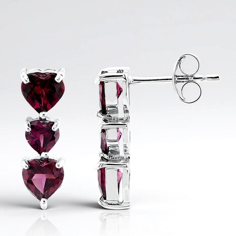 Orecchini in argento con Rodolite