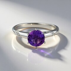 Anello in argento con Ametista Siberiana