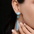Zilveren oorbellen met Blauwe chalcedonen (KM by Juwelo)