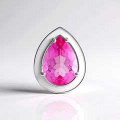 Pendentif en argent et Quartz rose