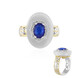 Bague en argent et Agate blanche (Gems en Vogue)