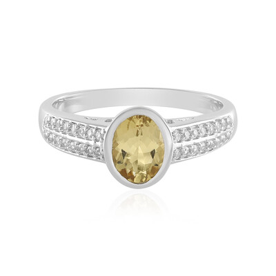 Anello in argento con Berillo Giallo