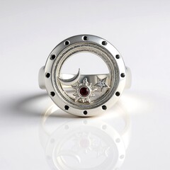 Anello in argento con Granato Mozambico