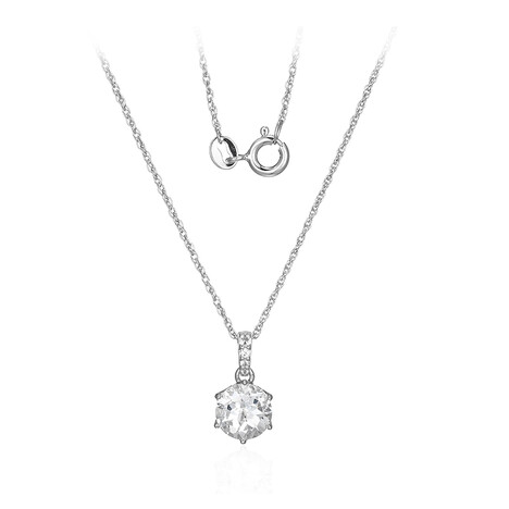 Weißer Topas-Silberhalskette