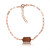 Strawberry Quartz Silver Bracelet (Joias do Paraíso)