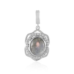 Ciondolo in argento con Labradorite rosa Maniry
