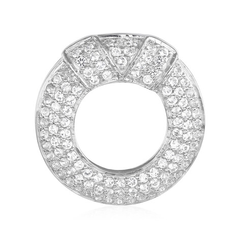 Weißer Topas-Silberanhänger