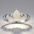 Anello in argento con Opale Bianco