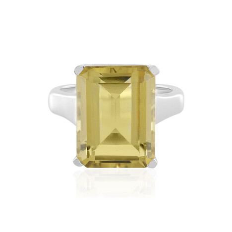 Bague en argent et Quartz citron