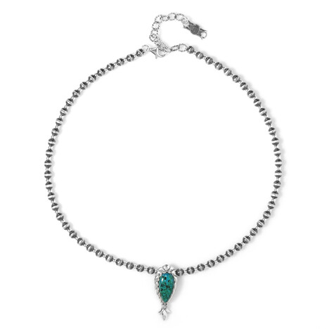 Chrysokoll-Silbercollier (Desert Chic)