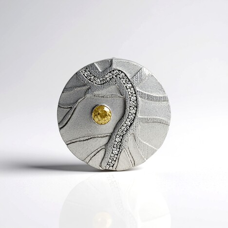 Ciondolo in argento con Zircone Giallo (MONOSONO COLLECTION)