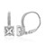 Zilveren oorbellen met witte topaasstenen