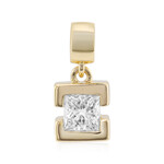 9K SI1 (G) Diamond Gold Pendant (Annette)