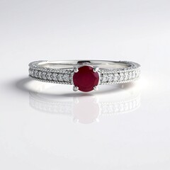 Anello in argento con Rubino Bemainty