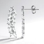 Orecchini in argento con Topazio Bianco