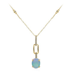 14K AAA Welo Opal Gold Necklace (CIRARI)