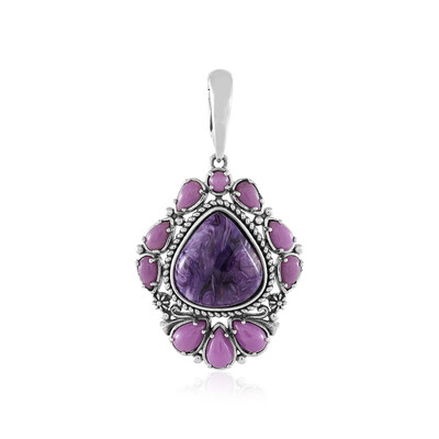 Zilveren hanger met een Charoite (Desert Chic)