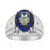 Bague en argent et Quartz mystique bleu