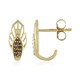 Boucles d'oreilles en or et Diamant champagne I2 (Ornaments by de Melo)