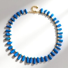 Collana in argento con Howlite Blu (Riya)