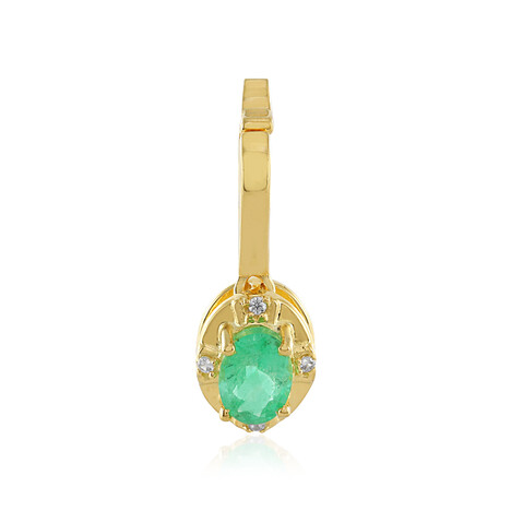 Russian Emerald Silver Pendant