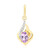 Pendentif en or et Tanzanite parme