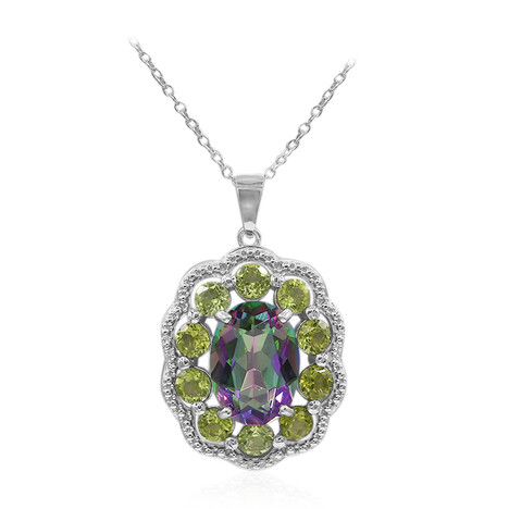 Collier en argent et Quartz mystique