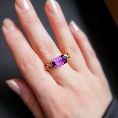 Sambia-Amethyst-Goldring (SUHANA)