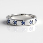 Anello in argento con Zaffiro Ceylon Blu