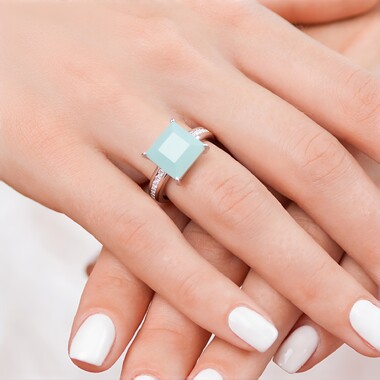 Anello in argento con Opale Paraiba
