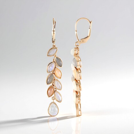 Orecchini in argento con Pietra di Luna Blu (KM by Juwelo)