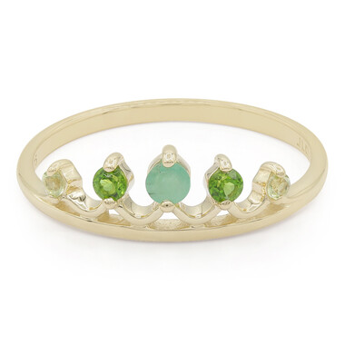 Gouden ring met een smaragd