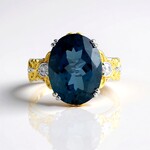 Anello in argento con Topazio Blu Londra (Gems en Vogue)