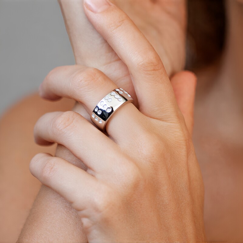 Zirkon-Silberring (Adela Silber)