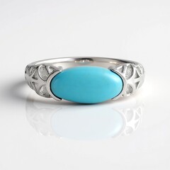 Anello in argento con Turchese Sleeping Beauty