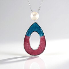 Collana in argento con Perla d'Acqua Dolce Bianca (Adela Silber)