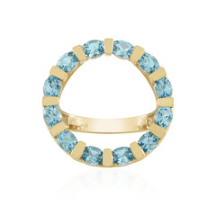Zilveren ring met Zwitsers-blauwe topaasstenen (Ornaments by de Melo)