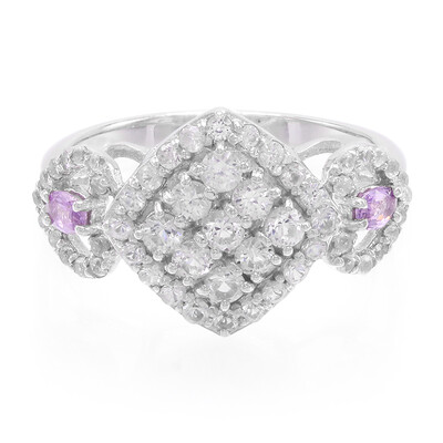 Anello in argento con Zaffiro Ceylon Porpora (non riscaldato)