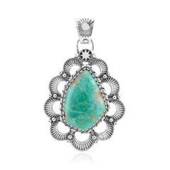Kingman Blue Mojave Turquoise Silver Pendant (Jones Lee)